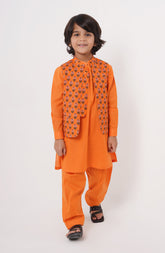 Printed Waist Coat 3Pc Infant